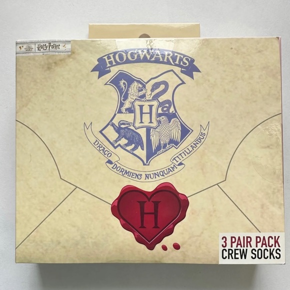 New Harry Potter 3 Pairs Crew Socks - Picture 2 of 2